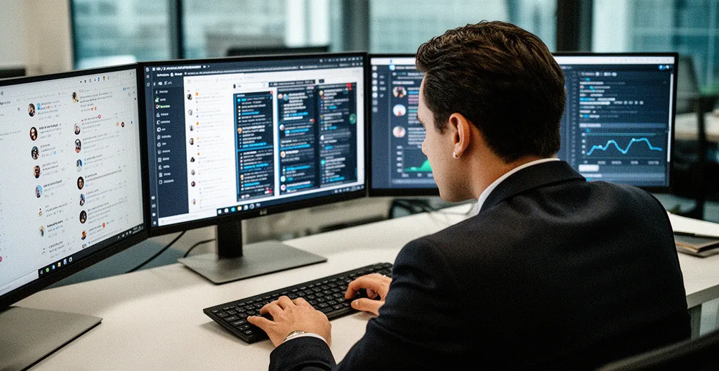 Gestion de crise sur les réseaux sociaux avec community manager analysant des données