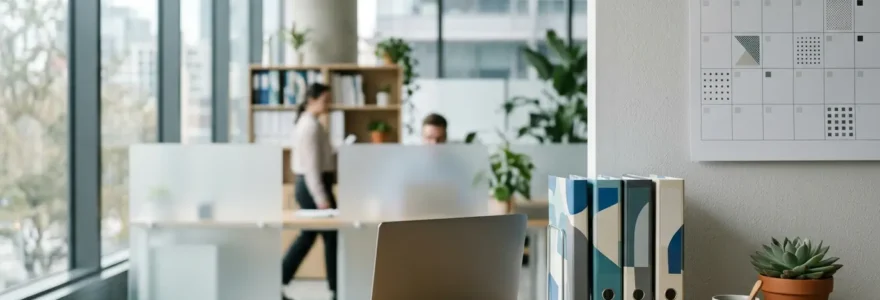 Bureau moderne avec documents RGPD et calendrier affichant 30 jours, symbolisant la gestion des demandes d'effacement de données