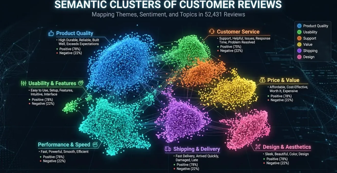 Visualisation de regroupements sémantiques d'avis clients